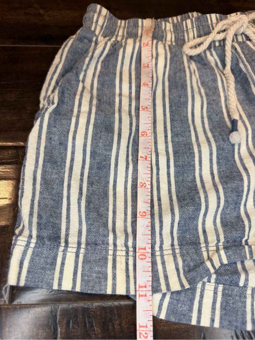 Natural Reflections Striped Drawstring Shorts (Linen & Cotton) Xsmall - Picture 5 of 11